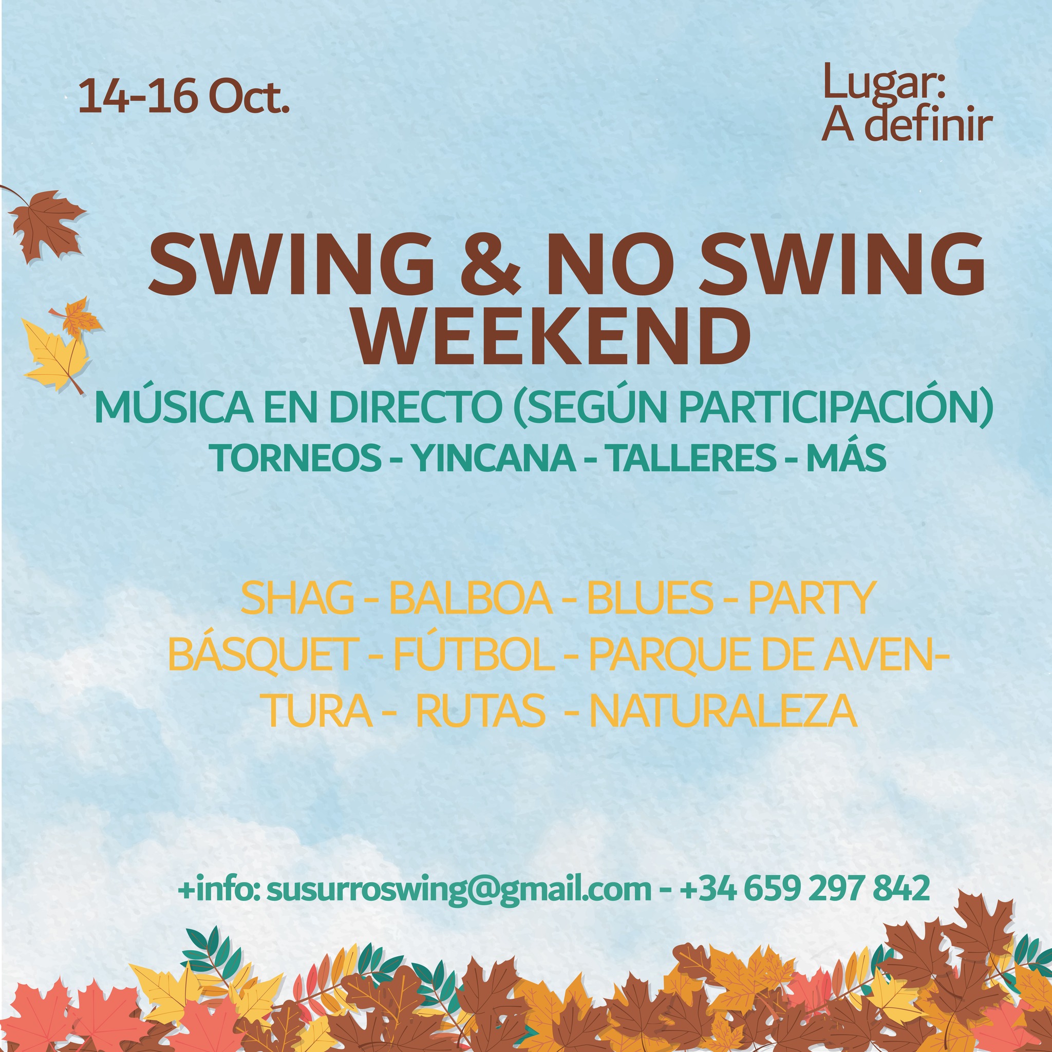 Lee más sobre el artículo Swing & No Swing Weekend 2022