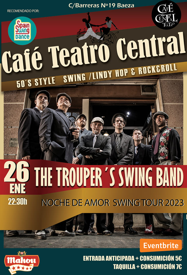En este momento estás viendo Trouper’s Swing Band en Café Teatro Central (Baeza)