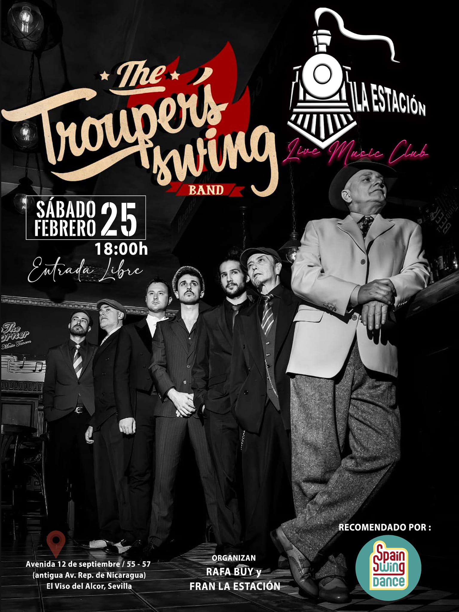 Lee más sobre el artículo Trouper’s Swing Band en Estación live Music (Viso Del Alcor) SEVILLA