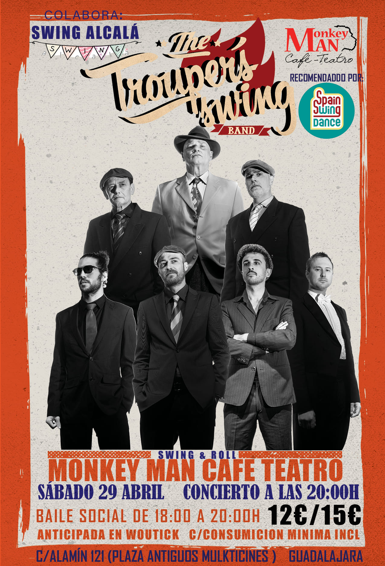 En este momento estás viendo Troupers Swing Band en Cafe Teatro Monkey Man (Guadalajara)