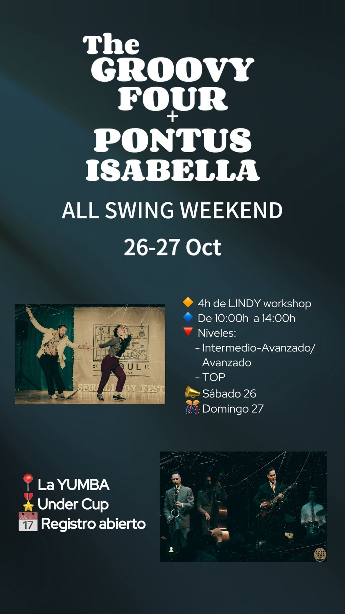 Lee más sobre el artículo The Groovy four + Pontus Isabella All Swing Weekend 2024